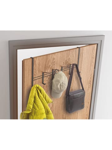 metaltex Deurhakenlijst zwart - (B)44,5 x (H)21 x (D)4,5 cm