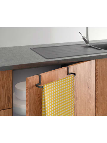 metaltex Geschirrtuchhalter ''Lava'' in Schwarz - (B)30 x (H)8 x (T)5 cm