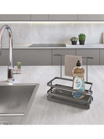 metaltex Spülbecken-Organizer ''Lava'' in Schwarz - (B)22 x (H)24 x (T)11 cm