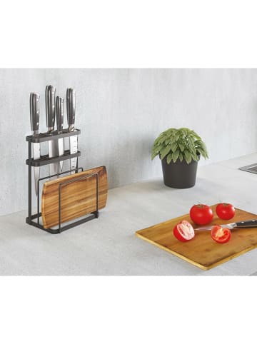 metaltex Messenblok "Lava'' zwart - (B)16 x (H)22 x (D)13 cm