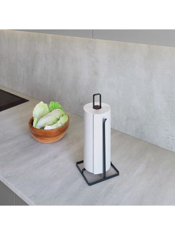 metaltex Küchenrollenhalter ''Lava'' in Schwarz - (B)14 x (H)32 x (T)14 cm