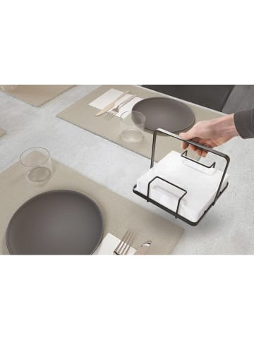 metaltex Serviettenhalter ''Lava'' in Schwarz - (B)19 x (H)15 x (T)19 cm