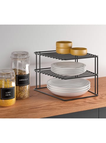 metaltex Eckschrank-Einsatz ''Palio'' in Schwarz - (B)25 x (H)19 x (T)25 cm