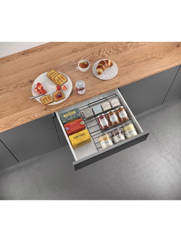metaltex Gewürzregal ''X-Pand'' in Schwarz - (B)26 x (H)3 x (T)47 cm