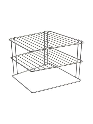 metaltex Hoekrek "Palio" zilverkleurig - (B)25 x (H)19,5 x (D)25 cm