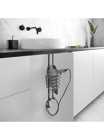 metaltex Föhnhouder "Origin" zwart - (B)11 x (H)37 x (D)12 cm