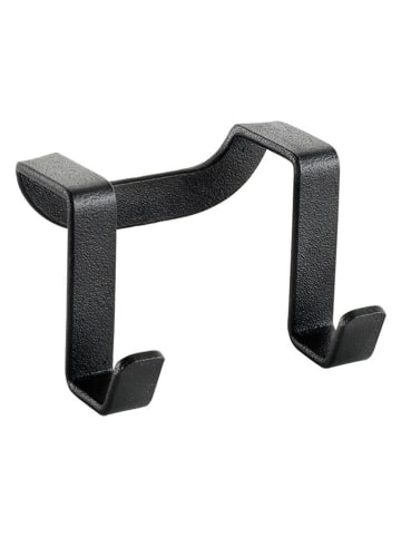 metaltex Doppelhaken in Schwarz - (B)4 x (H)6 x (T)4 cm
