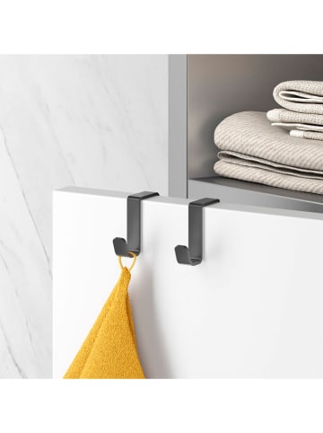 metaltex Podwójny haczyk w kolorze czarnym - 4 x 6 x 4 cm