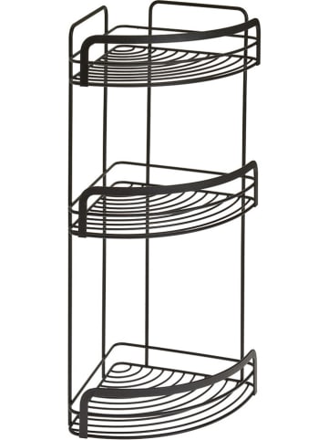 metaltex Regał narożny "Origin" w kolorze czarnym - 20 x 48 x 20 cm