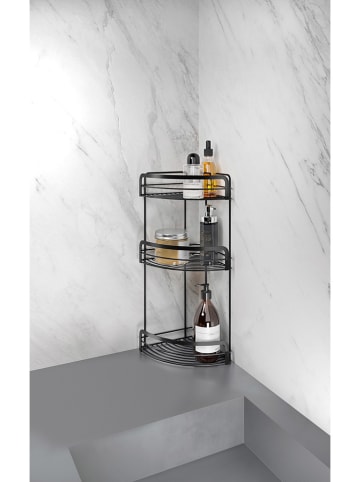 metaltex Hoekrek "Origin" zwart - (B)20 x (H)48 x (D)20 cm