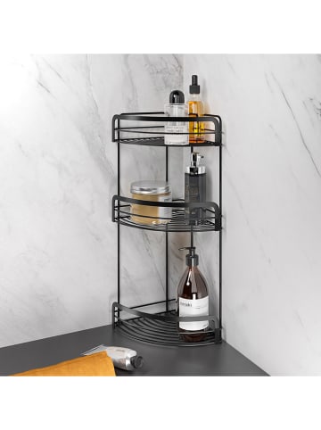 metaltex Eckregal ''Origin'' in Schwarz - (B)20 x (H)48 x (T)20 cm