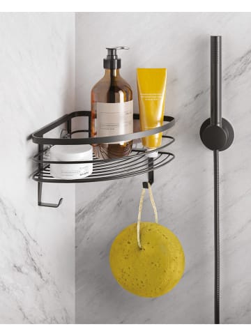 metaltex Hoekrek "Origin" zwart - (B)25 x (H)13 x (D)25 cm