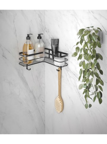 metaltex Regał narożny "Origin" w kolorze czarnym - 21 x 13 x 21 cm