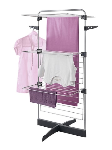 metaltex Droogrek "Thunder" zilverkleurig - (B)58 x (H)123 x (D)55 cm