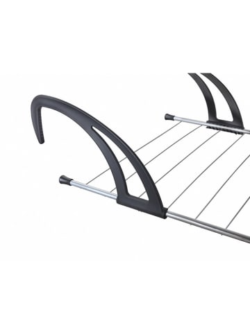 metaltex Balkonwäschetrockner ''Seram'' in Silber/ Schwarz - (L)51 x (B)84 cm