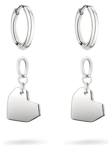 Liebeskind Kolczyki-kreole w kolorze srebrnym