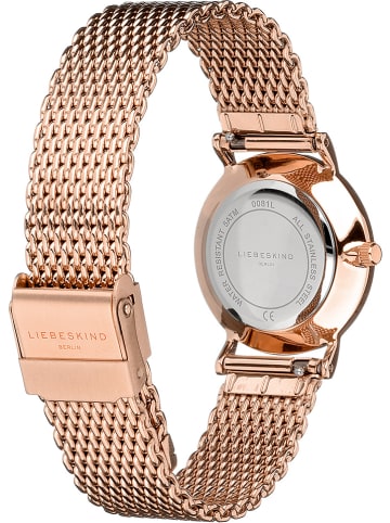 Liebeskind Quarzuhr in Roségold/ Weiß