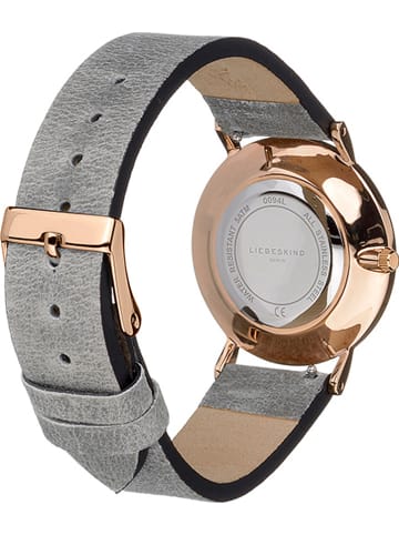 Liebeskind Quarzuhr in Grau/ Roségold/ Schwarz
