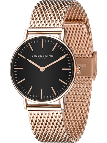 Liebeskind Kwartshorloge roségoudkleurig/zwart