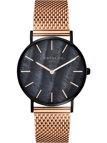Liebeskind Kwartshorloge roségoudkleurig/zwart