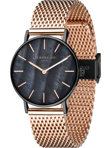 Liebeskind Kwartshorloge roségoudkleurig/zwart