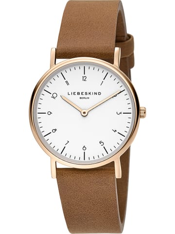 Liebeskind Quarzuhr in Braun/ Roségold/ Weiß