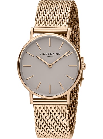 Liebeskind Zegarek kwarcowy w kolorze różowozłoto-szarym