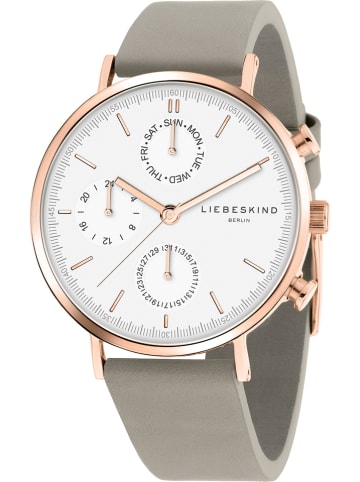 Liebeskind Quarzuhr in Khaki/ Roségold/ Weiß