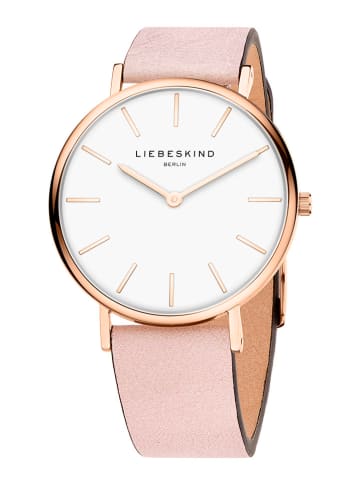 Liebeskind Kwartshorloge lichtroze/roségoudkleurig/wit