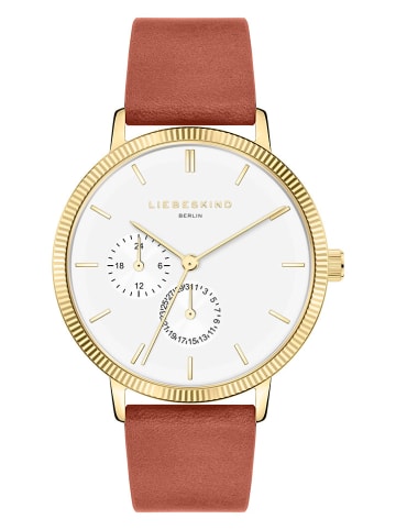Liebeskind Chronograph in Hellbraun/ Gold/ Weiß