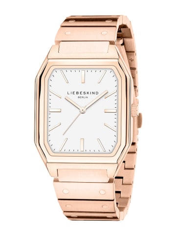 Liebeskind Kwartshorloge roségoudkleurig/wit