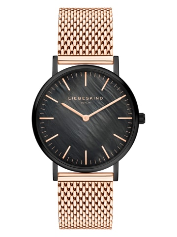 Liebeskind Kwartshorloge roségoudkleurig/zwart