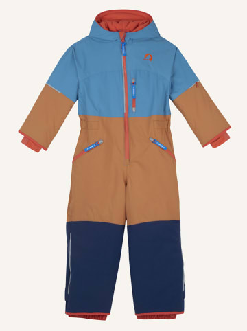 finkid Schneeanzug "Akrobaatti"in Blau/ Hellbraun/ Dunkelblau