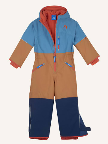 finkid Schneeanzug "Akrobaatti"in Blau/ Hellbraun/ Dunkelblau