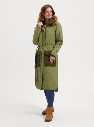 TRAVELIN' Płaszcz przejściowy w kolorze khaki