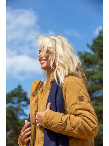 TRAVELIN' Woll-Schal "Harlow" in Dunkelblau - (L)165 x (B)30 cm