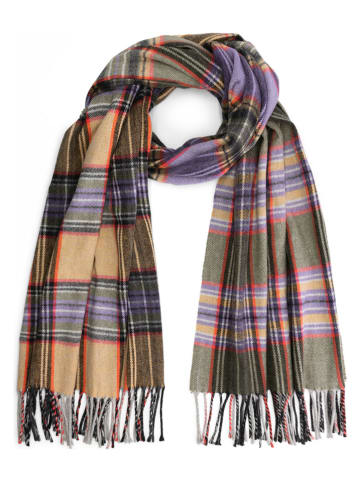 TRAVELIN' Sjaal kaki/paars/beige