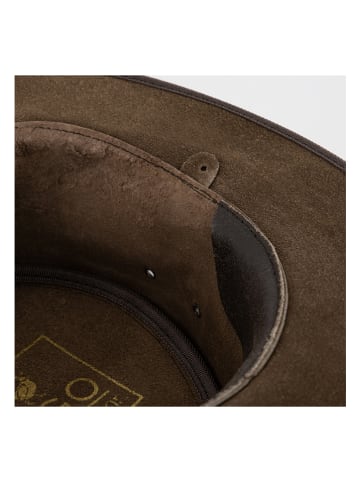 MGO leisure wear Kapelusz skórzany "Country" w kolorze brązowym