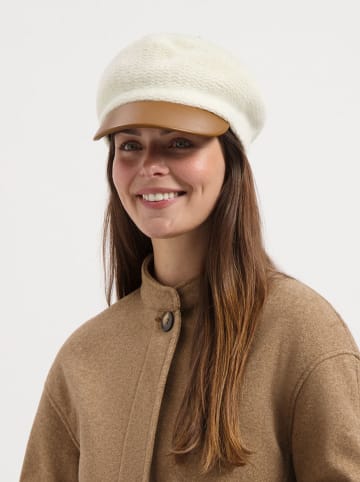 TRAVELIN' Wollen baret crème/lichtbruin