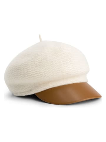 TRAVELIN' Wollen baret crème/lichtbruin