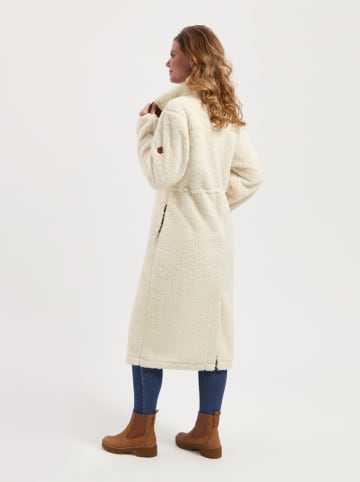 TRAVELIN' Płaszcz pluszowy w kolorze beżowym