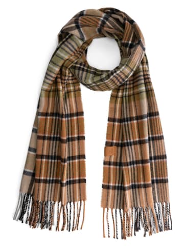 TRAVELIN' Szal w kolorze jasnobrązowym