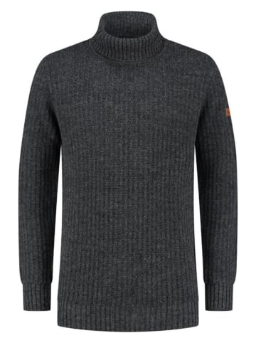 TRAVELIN' Rollkragenpullover "Boda" in Anthrazit