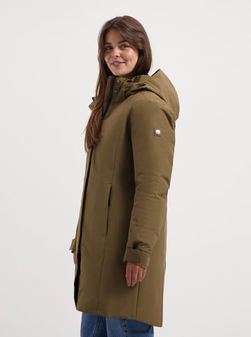 TRAVELIN' 3in1-Regenjacke in Khaki/ Schwarz