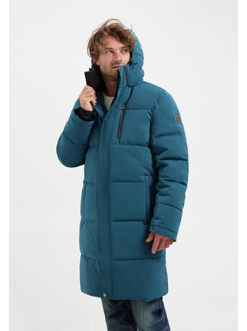 TRAVELIN' Płaszcz pikowany "Ludvig" w kolorze turkusowym