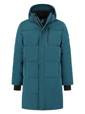 TRAVELIN' Doorgestikte mantel "Ludvig" turquoise