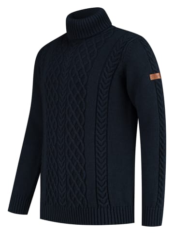 TRAVELIN' Rollkragenpullover "Oulu" in Dunkelblau