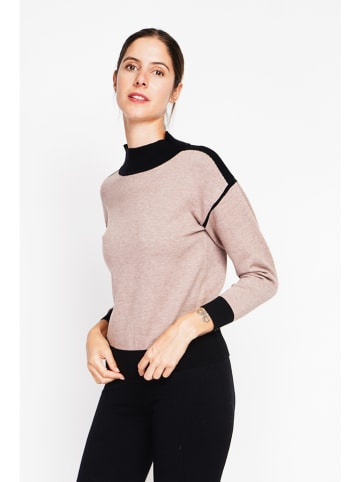 William de Faye Pullover in Sand/ Schwarz