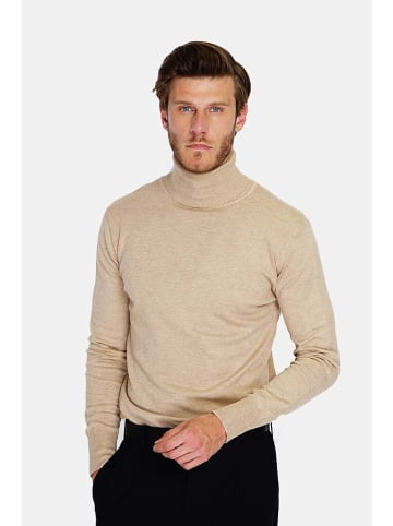 William de Faye Rollkragenpullover in Sand