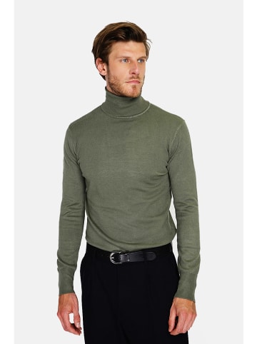 William de Faye Rollkragenpullover in Khaki